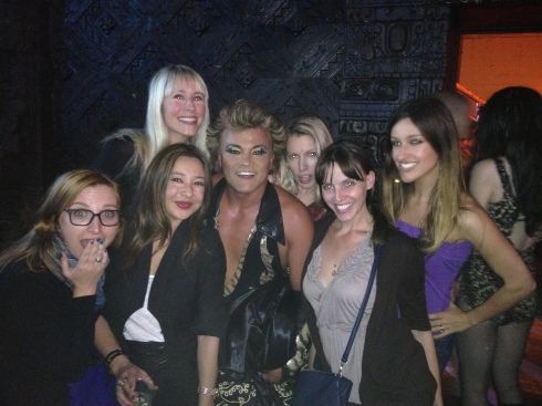 The ladies with Hispanic Liberace!