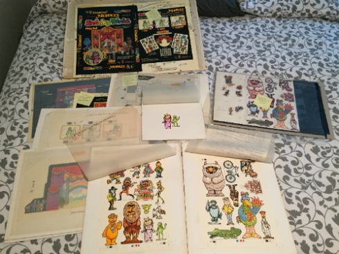 Original artwork from the 1981 Muppet Play Set by Colorforms' Shrinky Dinks.