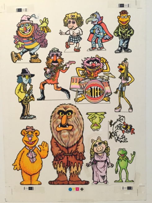 Original artwork from the 1981 Muppet Play Set by Colorforms' Shrinky Dinks.